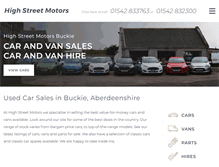 Tablet Screenshot of highstreetmotors.com